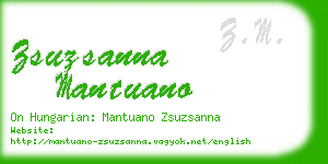 zsuzsanna mantuano business card